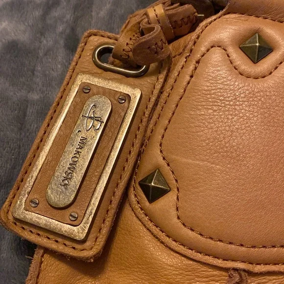 Bmakowsky camel color bag…vintage. NWT - Picture 2 of 10